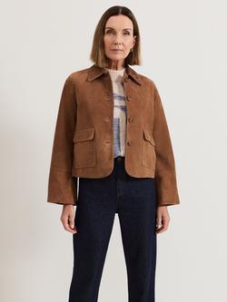 Phase Eight Indira Suede Jacket, Tan, Tan