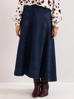 Phase Eight Thea Mid Denim Skirt, Dark Blue Wash, Dark Blue Wash