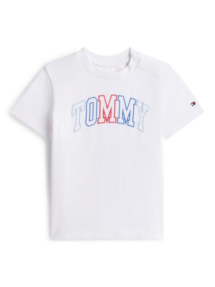 Tommy Hilfiger Baby Cotton Rich Short Sleeve Logo T-Shirt, White, White