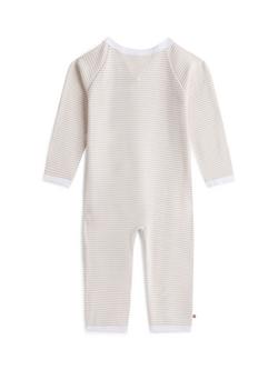 Tommy Hilfiger Baby Ribbed Striped Bodysuit, Natural Beige - view 2, Natural Beige