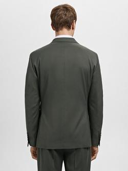 Mango Slim Fit Single Breasted Blazer, Khaki - view 2, Khaki