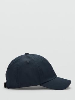 Mango Cotton Curved Brim Baseball Cap, Navy, Navy