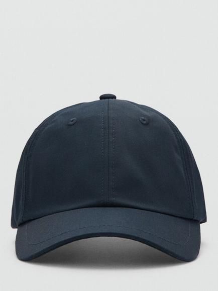 Mango Cotton Curved Brim Baseball Cap, Navy - view 2, Navy