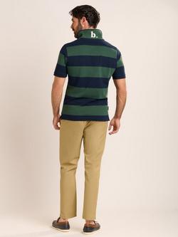 Brakeburn Sedgebrook Stripe Polo Shirt, Green - view 2, Green