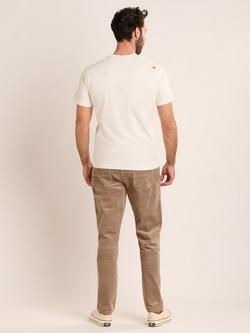 Brakeburn Mountfield Graphic Cotton T-Shirt, Cream - view 2, Cream