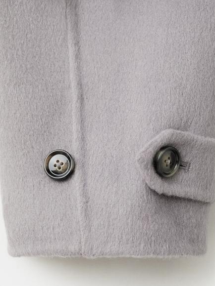 Mango Boxy Wool Rich Cropped Jacket, Grey - view 2, Grey