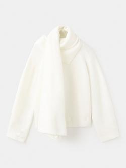 Mango Scarf Neck Jumper, Raw, Raw