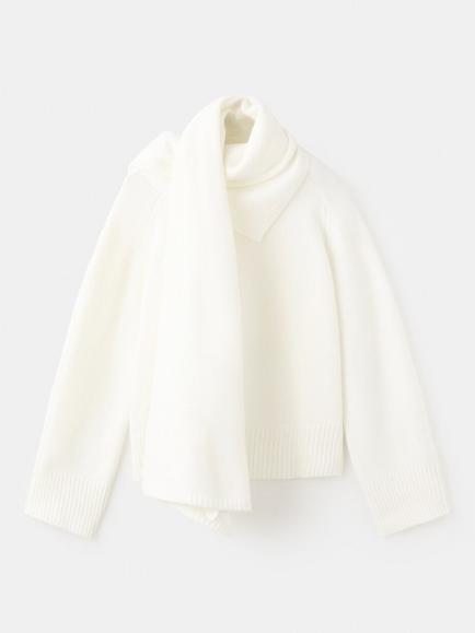 Mango Scarf Neck Jumper, Raw, Raw