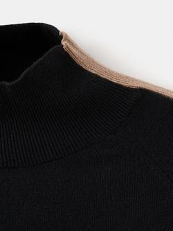 Mango Mock Neck Long Sleeve Jumper, Black - view 2, Black