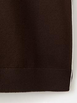 Mango Colour Contrast Knit Top, Chocolate - view 2, Chocolate