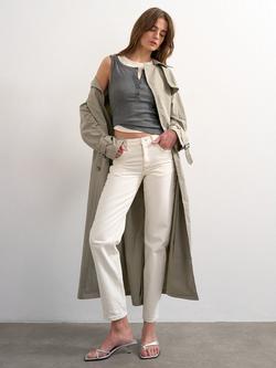 Topshop Runway Straight Leg Jeans, White, White