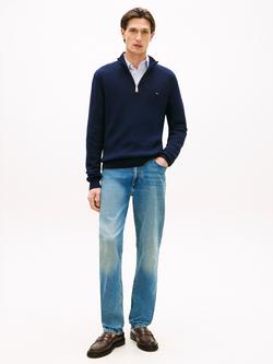 Tommy Hilfiger Denton Straight Leg Jeans, Blue Mid - view 2, Blue Mid