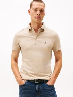 Tommy Hilfiger 1985 Slim Fit Pique Polo Shirt, Natural, Natural