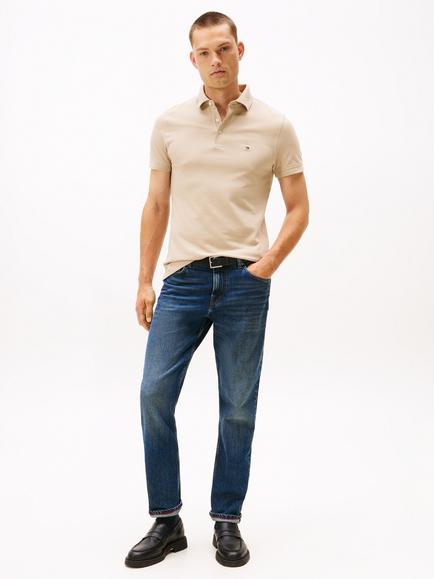 Tommy Hilfiger 1985 Slim Fit Pique Polo Shirt, Natural - view 2, Natural