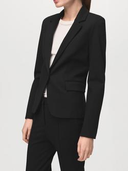 Mango Single Breasted Tailored Blazer, Black, Black