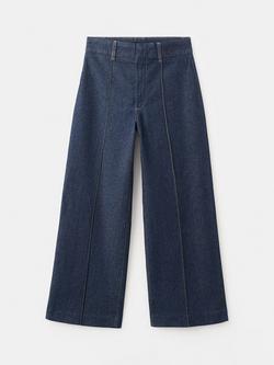 Mango High Rise Barrel Leg Jeans, Soft Blue, Soft Blue