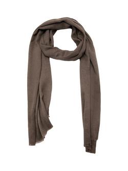 Mango Draped Frayed Trim Scarf - view 2, Taupe