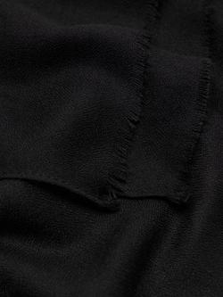 Mango Draped Frayed Trim Scarf - view 2, Black