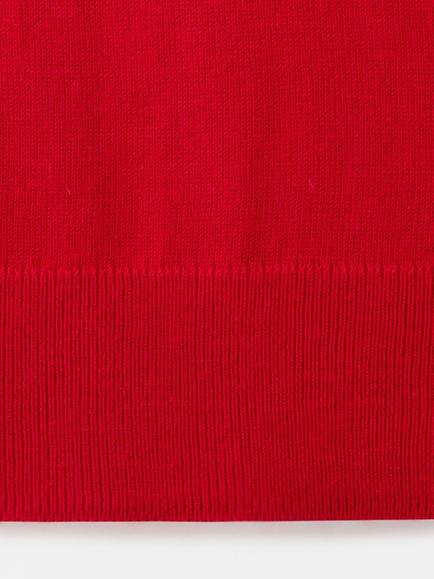 Mango Polo Knit T-Shirt, Black - view 2, Red