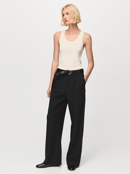 Mango Seamless Knit Vest Top, Raw, Raw