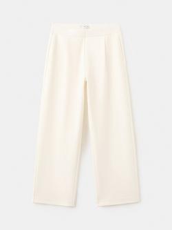 Mango Mid Rise Straight Trousers, Raw, Raw