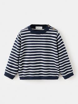 Mango Baby Stripe Jumper, Navy, Navy
