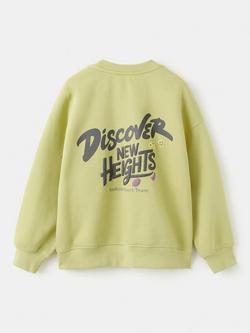 Mango Kids' Crew Neck Sweatshirt, Lime - view 2, Lime