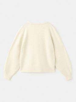 Mango Kids' Long Sleeve Cardigan, Yellow - view 2, Yellow