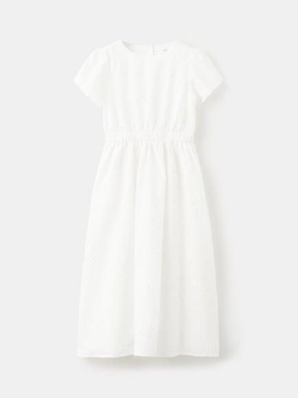 Mango Kids' Midi Dress, White, White