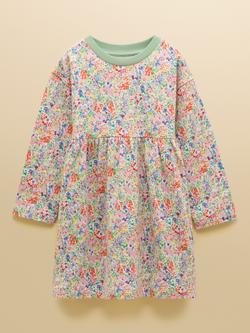 Joules Kids' Emma Floral Sweater Dress, Multi, Multi