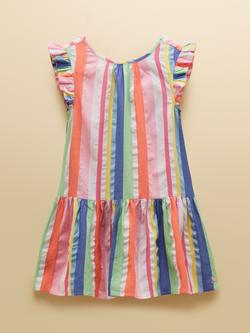 Joules Kids' Tiered Midi Dress, Multi, Multi