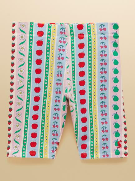 Joules Kids' Cycling Leggings Shorts, Pack of 2, Yellow/Multi - view 2, Yellow/Multi