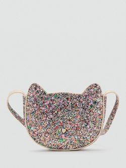 Mango Kids' Cat Cross Body Bag, Pink, Pink