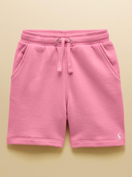 Joules Kids' Loopback Sweat Shorts, Pink, Pink