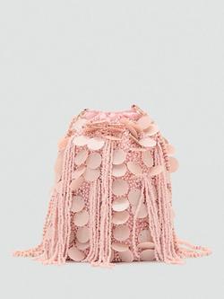 Mango Kids' Sequin Cross Body Bag, Pink, Pink