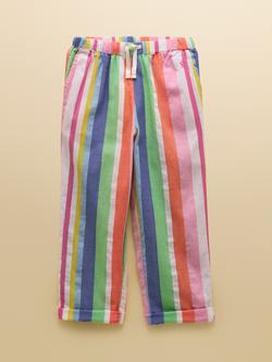 Joules Kids' Stripe Trousers, Blue/Pink, Blue/Pink