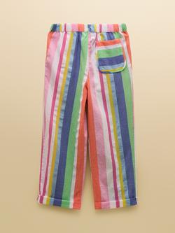 Joules Kids' Stripe Trousers, Blue/Pink - view 2, Blue/Pink