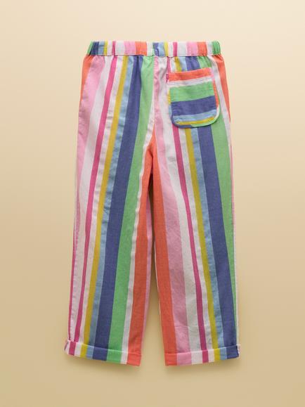Joules Kids' Stripe Trousers, Blue/Pink - view 2, Blue/Pink