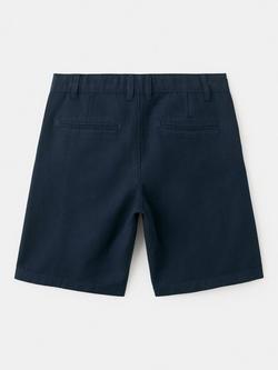 Mango Kids' Cotton Blend Chino Shorts, Navy - view 2, Navy