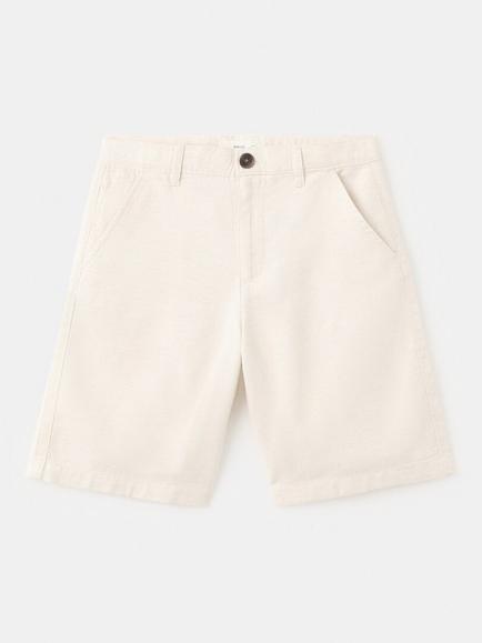 Mango Kids' Cotton Blend Chino Shorts, Sand, Sand
