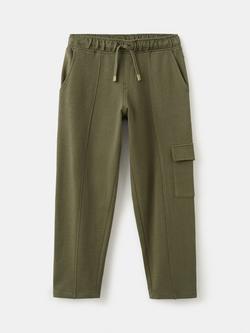 Mango Kids' Cotton Pocket Joggers, Khaki, Khaki