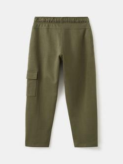 Mango Kids' Cotton Pocket Joggers, Khaki - view 2, Khaki