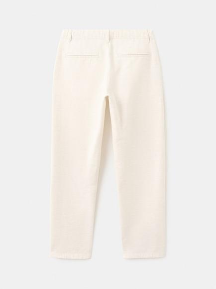 Mango Kids' Cotton-Linen Chinos, Beige - view 2, Beige