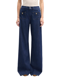 7 For All Mankind Lotta High Rise Jeans, Dark Blue, Dark Blue