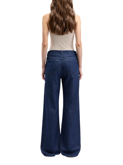 7 For All Mankind Lotta High Rise Jeans, Dark Blue - view 2, Dark Blue
