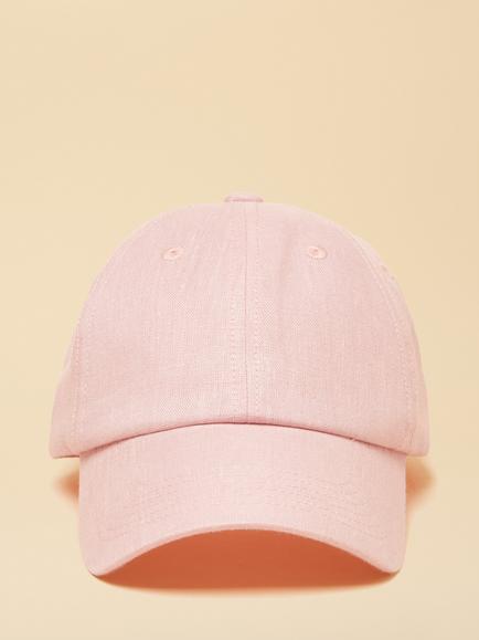 Joules Daley Linen Baseball Cap, Pink