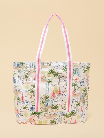 Joules Palm Print Tote Bag, Multi, Multi