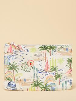 Joules Palm Print Pouch, Multi, Multi