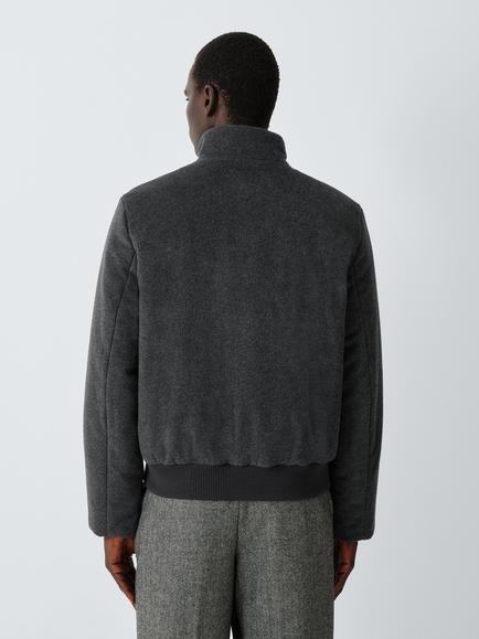 John Lewis Wool Blend Puffer Jacket, Charcoal - view 2, Charcoal