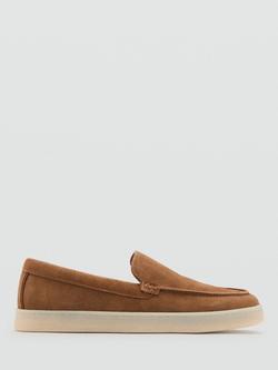 Mango Slip-On Cushioned Loafers, Cognac, Cognac